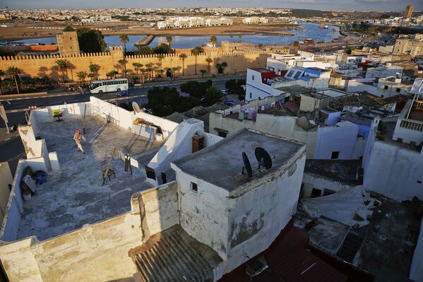Вид на медину Рабата, на заднем плане – крепость Касба Удайя