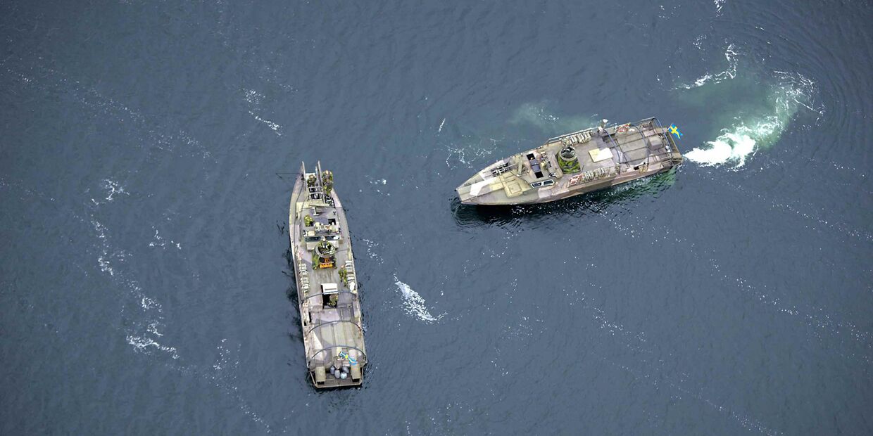 Малые ракетные корабли ВМФ Швеции ведут поиски подводной лодки в районе Стокгольмского архипелага Малые ракетные корабли ВМФ Швеции ведут поиски подводной лодки в районе Стокгольмского архипелага