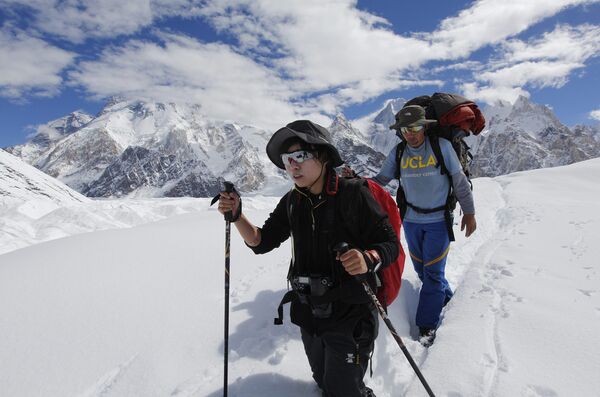 Альпинистка из Гонконга на леднике Балторо