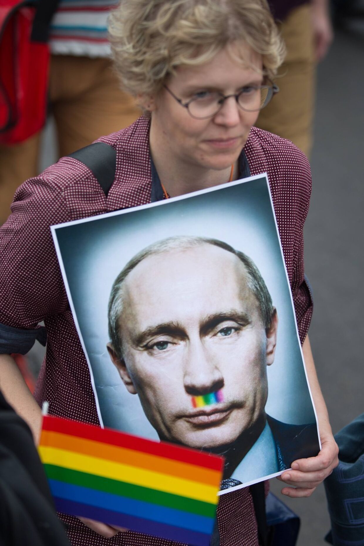 Акция протеста в Берлине против закона о гей-пропаганде 