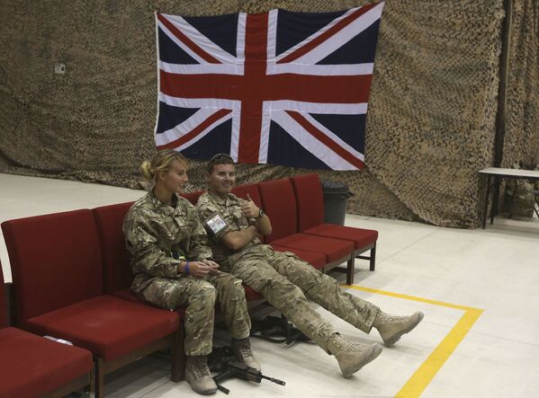 Британские солдаты на военной базе в Кандагаре