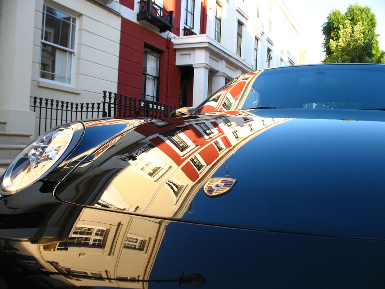 Porsche в лондонском районе Ноттинг-Хилл