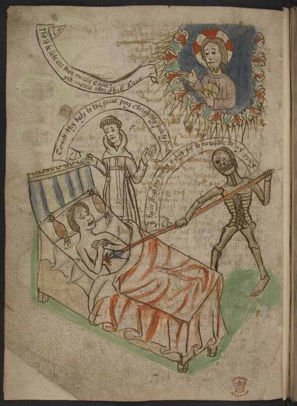 Смерть в искусстве Средневековья: человек на смертном одре