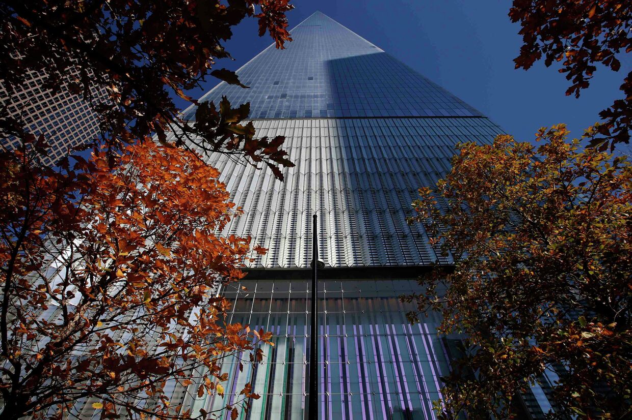Небоскреб Freedom Tower, построенный на месте Всемирного торгового центра в Нью-Йорке
