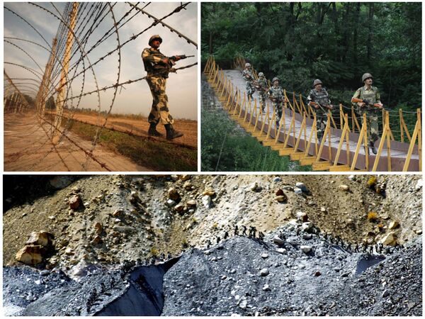 Линия контроля на границе Индии и Пакистана
