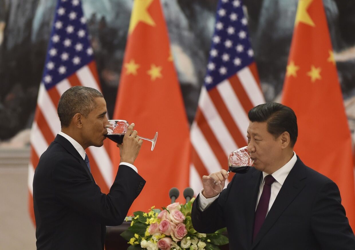 Президент США Барак Обама и председатель КНР Си Цзиньпин 