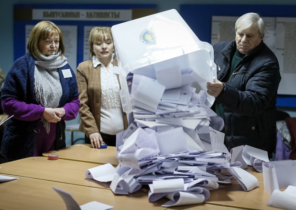 Подсчет голосов после выборов в Кишиневе