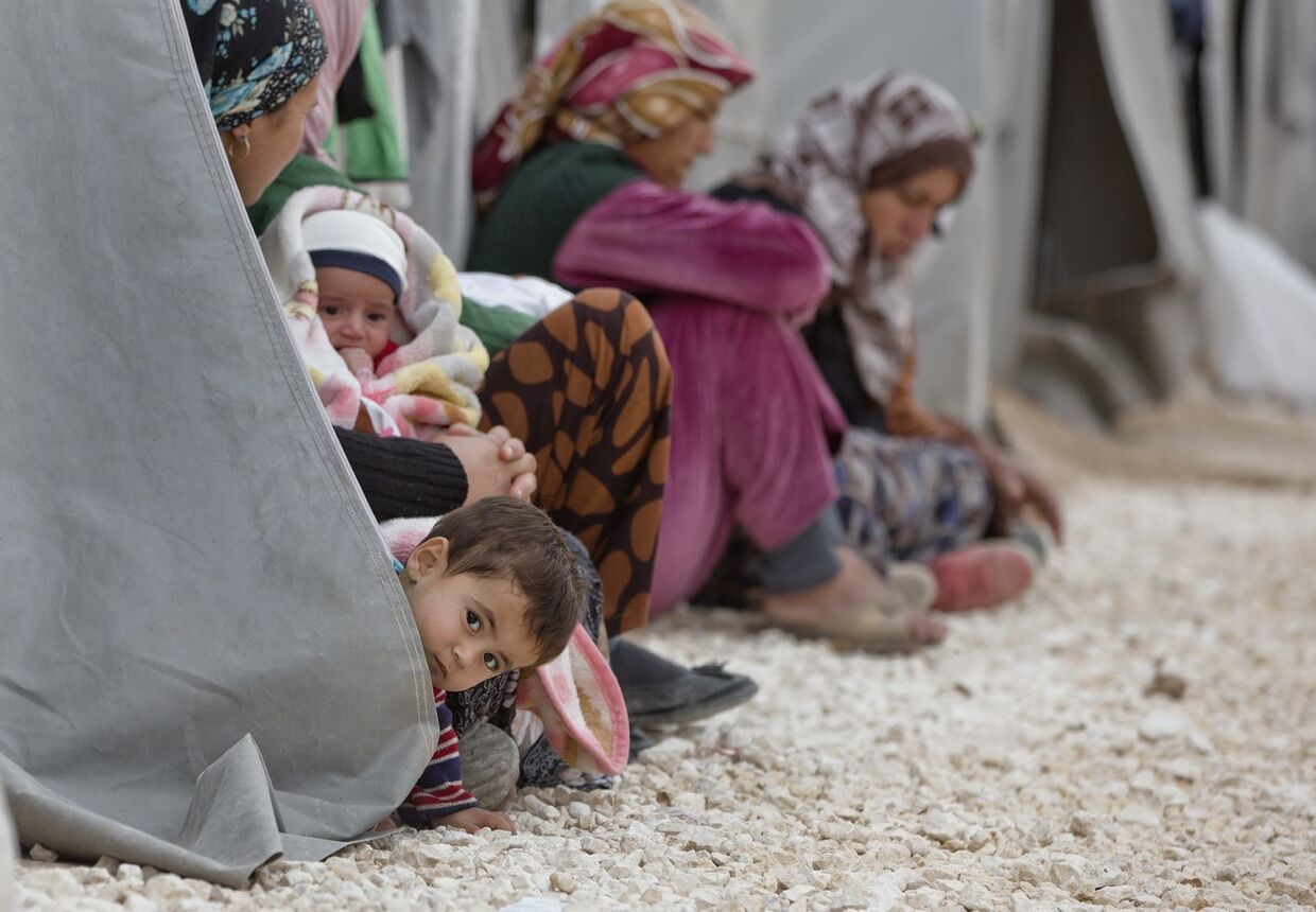 Лагерь для беженцев из Кобани в городе Суруч