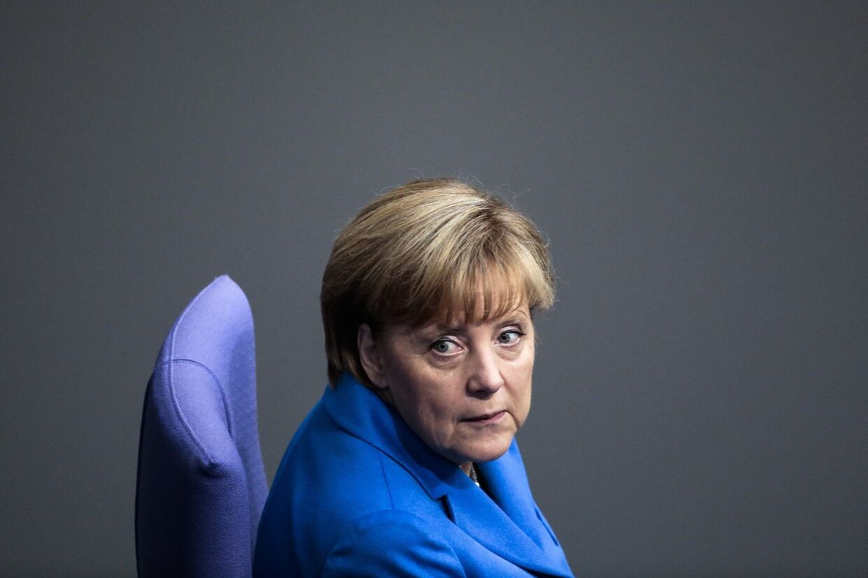 Ангела Меркель на заседании Бундестага