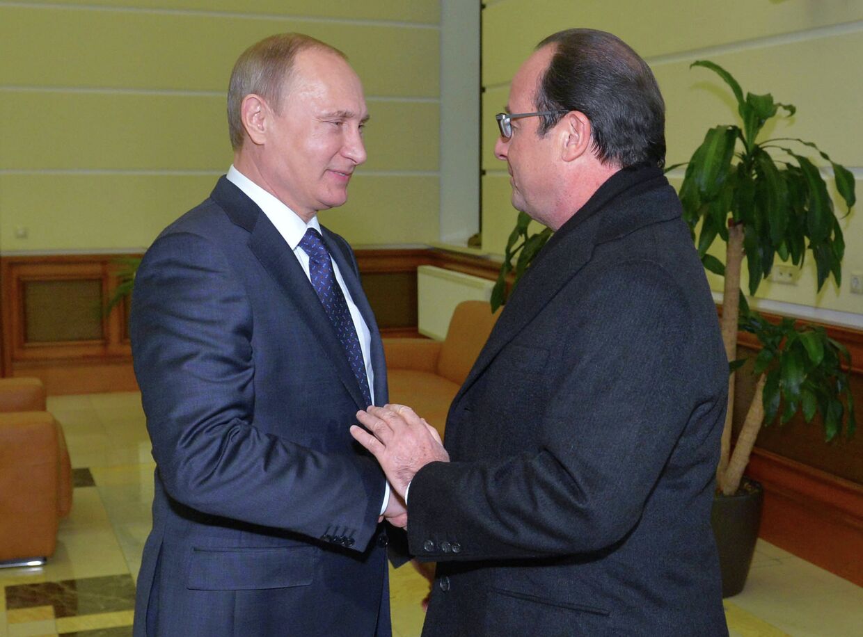 В.Путин встретился с Ф.Олландом