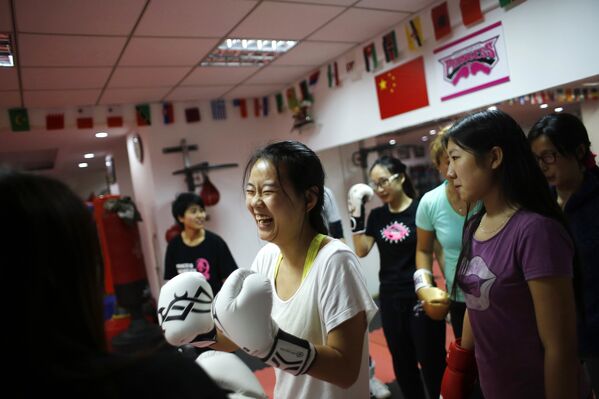 Женская школа бокса в Шанхае
