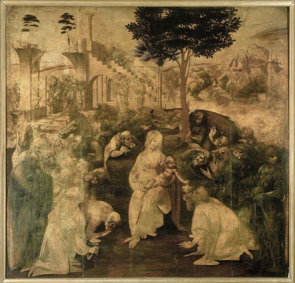 Леонардо да Винчи «Поклонение волхвов» (1481)