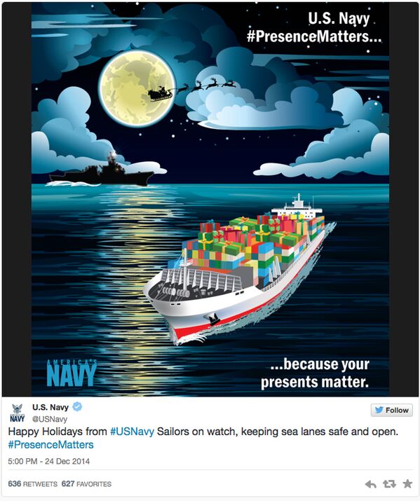 Поздравление с Рождеством от ВМС США