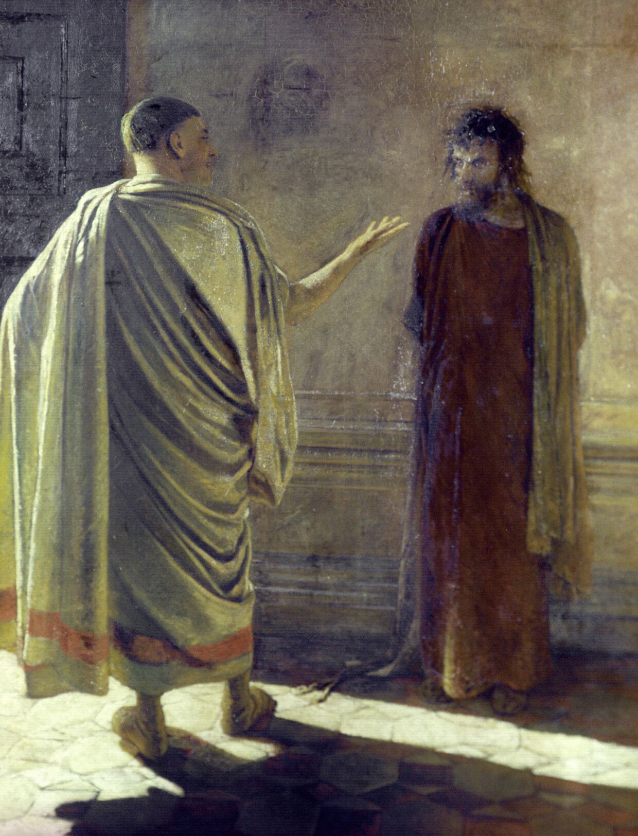 Картина Ге Что есть истина? Христос и Пилат из собрания Государственной Третьяковской галереи