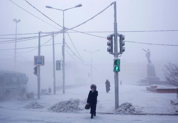 Минус 63 градуса Цельсия в Якутске