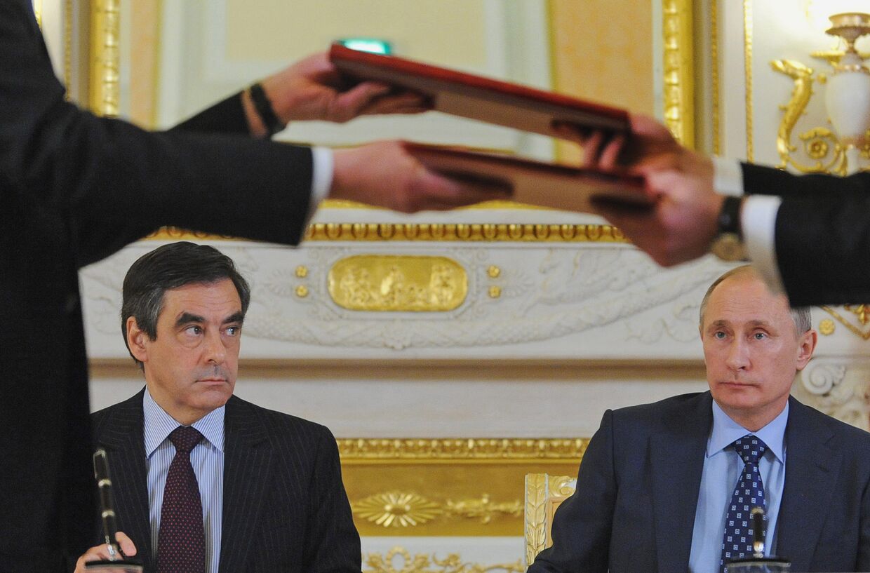 Франсуа Фийон и Владимир Путин, 2011 год