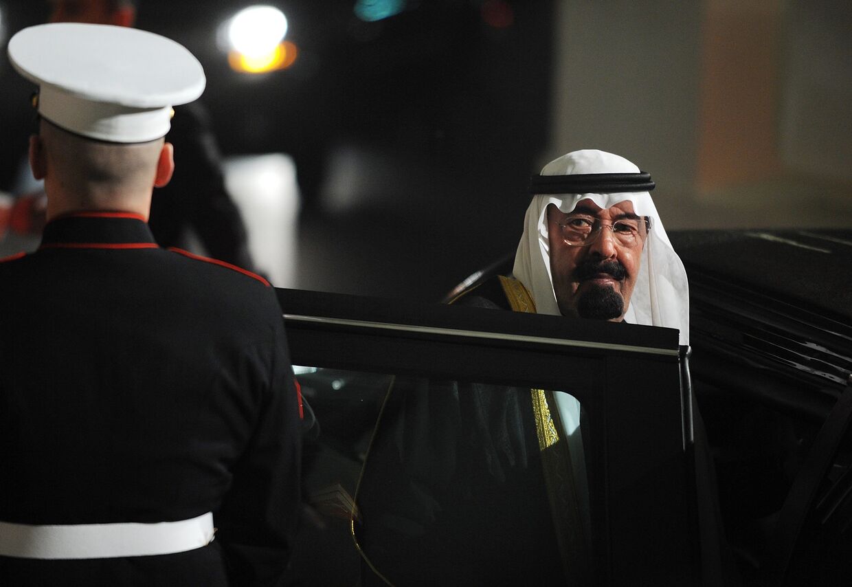 Король Саудовской Аравии Абдалла Бен Абдель Азиз Аль Сауд во время визита в Вашингтон