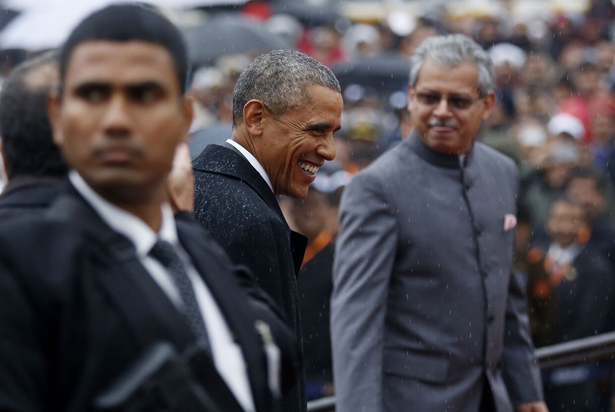 Барак Обама во время визита в Индию