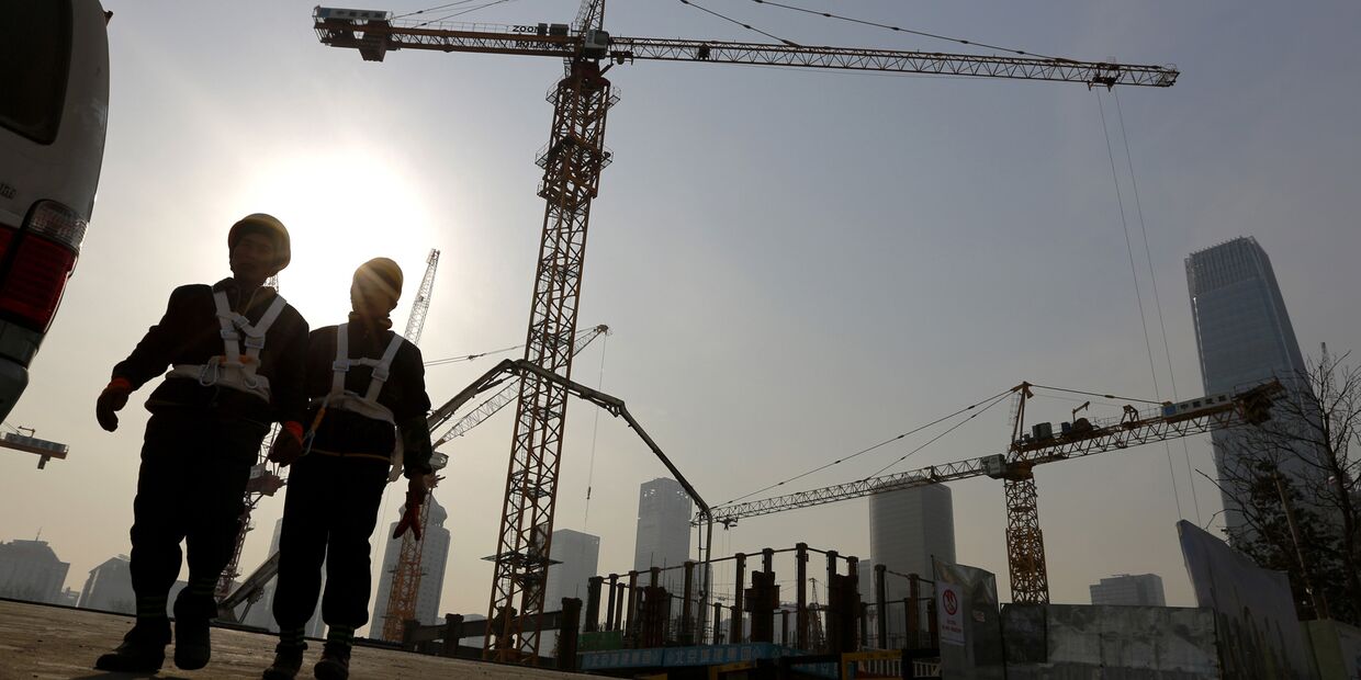 Строящиеся здания в деловом центре Пекина