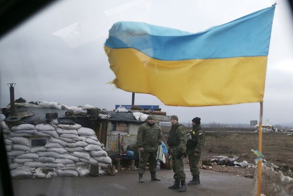 Блокпост украинской армии в Артемовске Блокпост украинской армии в Артемовске