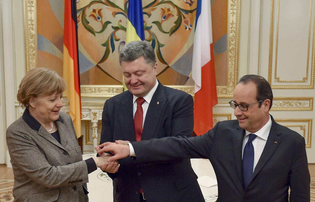 Визит Ангелы Меркель и Франсуа Олланда в Киев