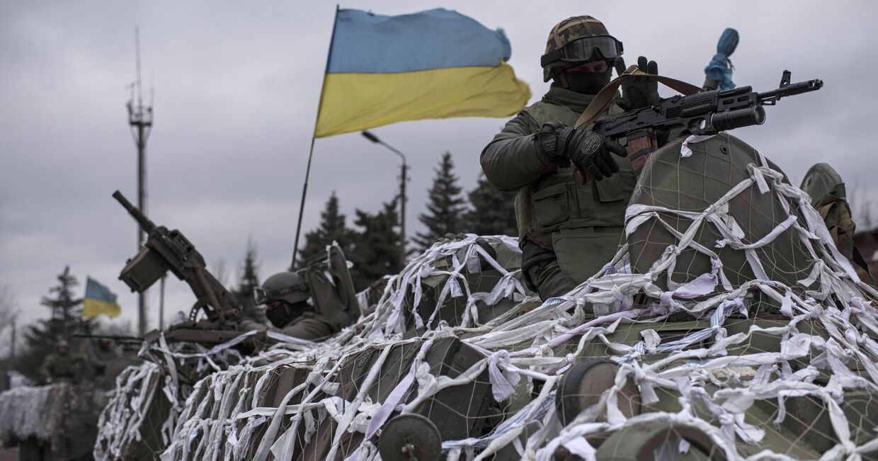 Украинские солдаты на окраине Артемовска