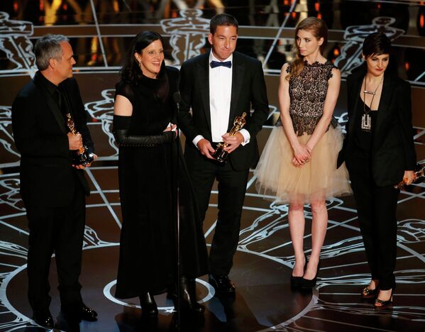 Создатели документального фильма о Сноудене Гражданин четыре на вручении премии Оскар