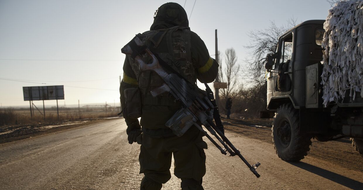 Украинский солдат рядом с Артемовском Украинский солдат рядом с Артемовском