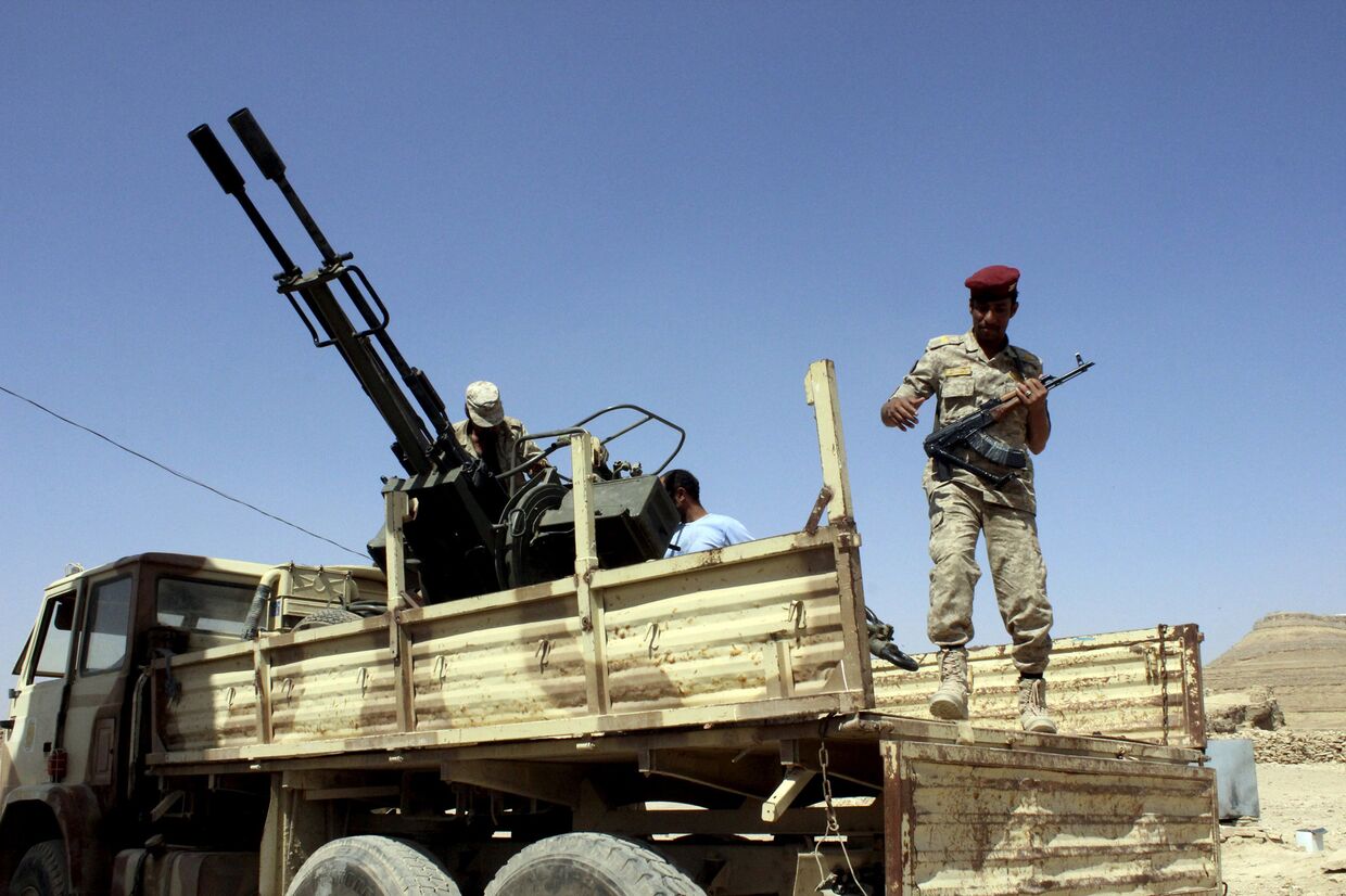 Йеменские солдаты в городе Саада