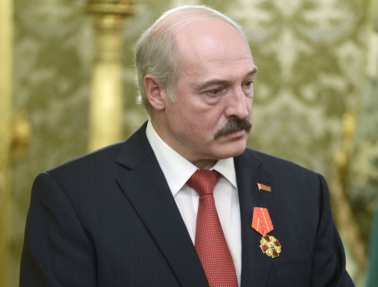 Президент Белоруссии Александр Лукашенко перед заседанием Высшего государственного совета Союзного государства России и Белоруссии в Москве
