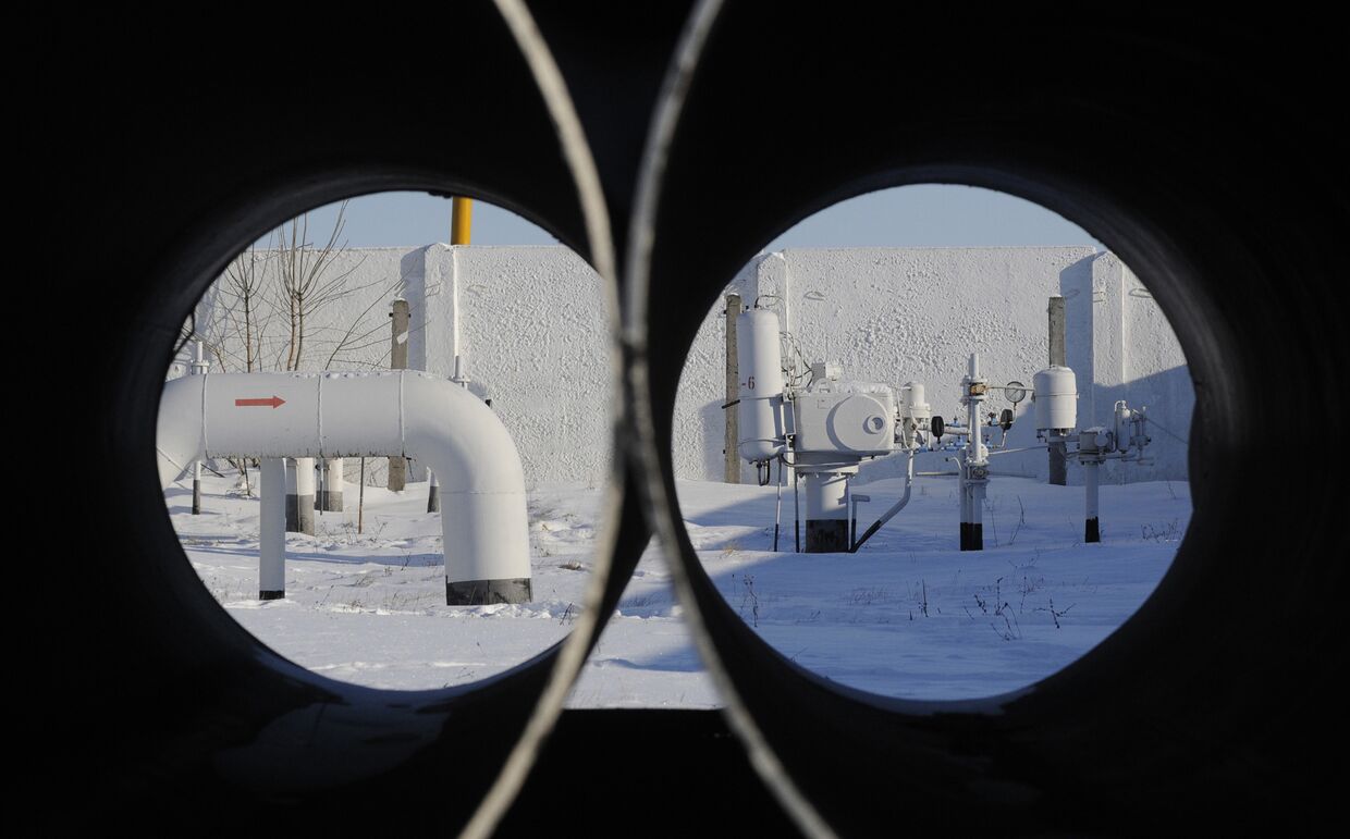 Газопровод в деревне Боярка под Киевом