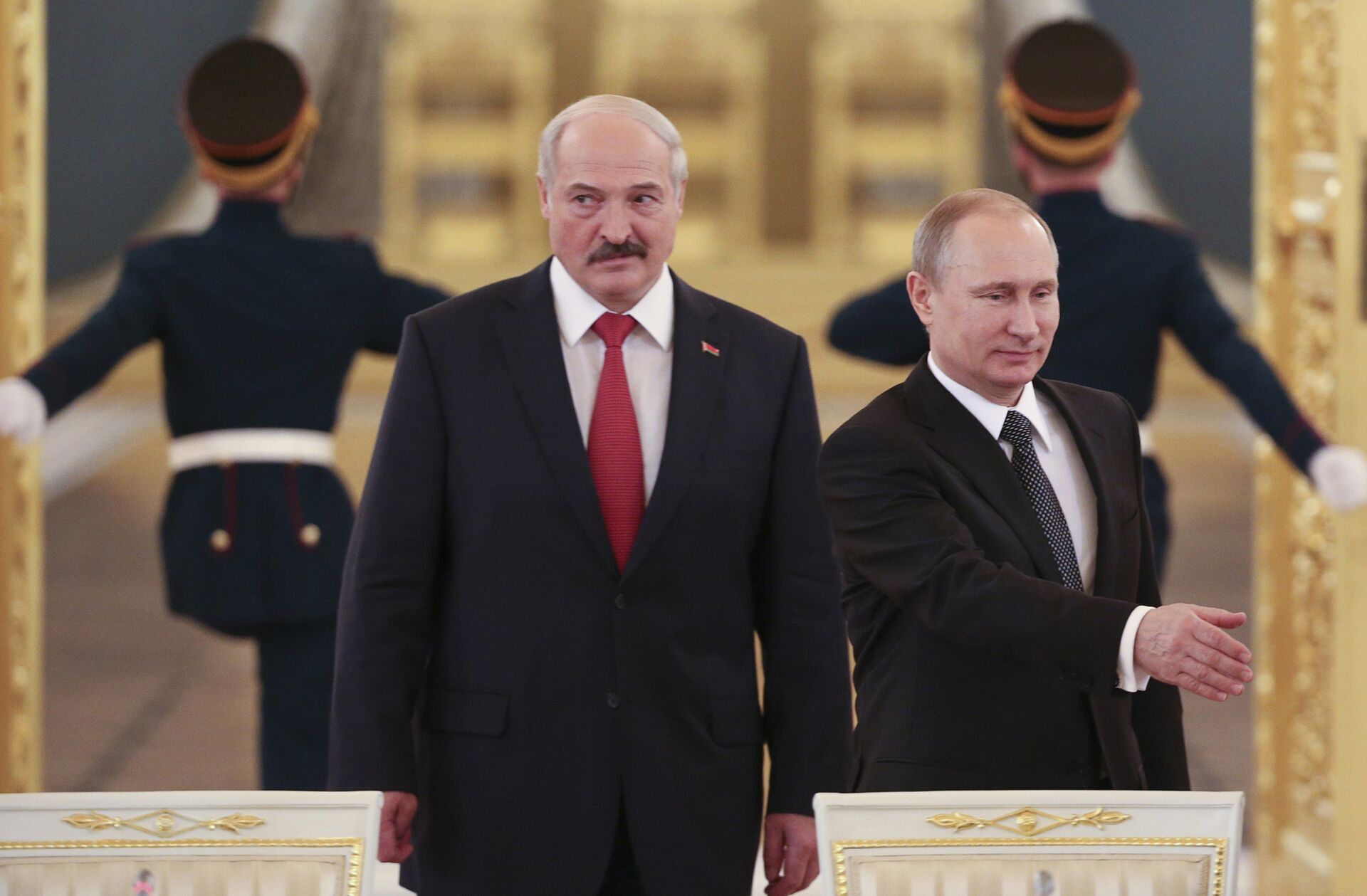 Александр Лукашенко и Владимир Путин во время встречи в Кремле - ИноСМИ, 1920, 25.09.2020
