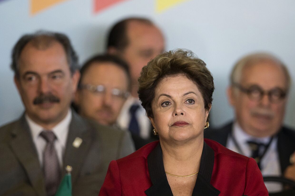 Президент Бразилии Дилма Русеф на саммите БРИКС в Бразилиа