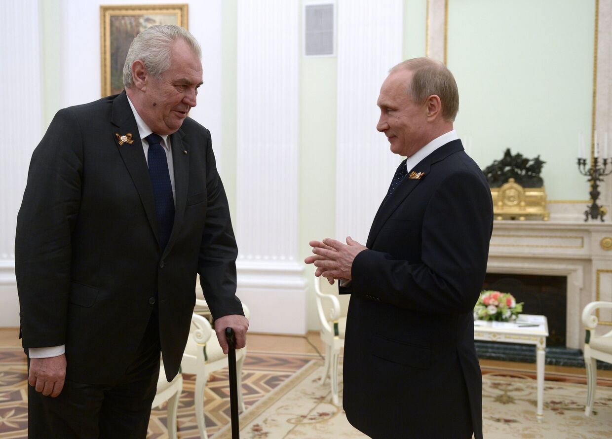 Президент России В.Путин встретился с президентом Чешской Республики М.Земаном