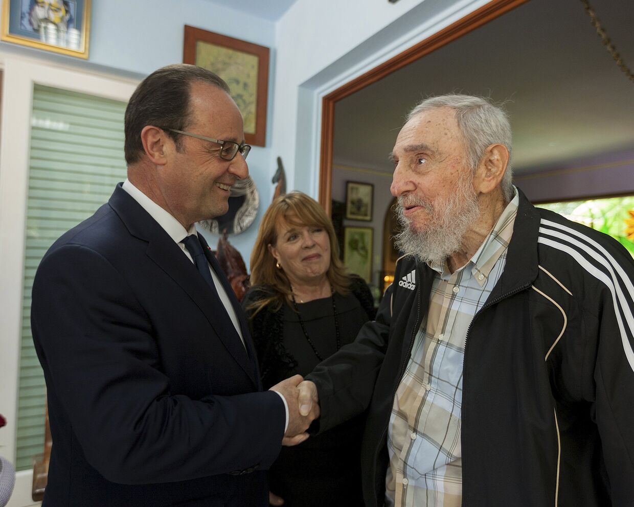 Встреча Франсуа Олланда с Фиделем Кастро