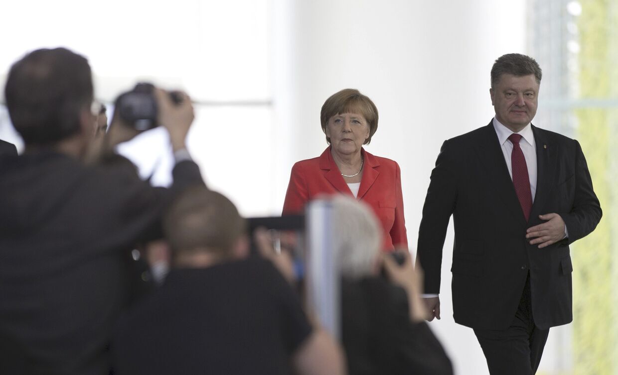 Встреча Ангелы Меркель с Петром Порошенко в Берлине