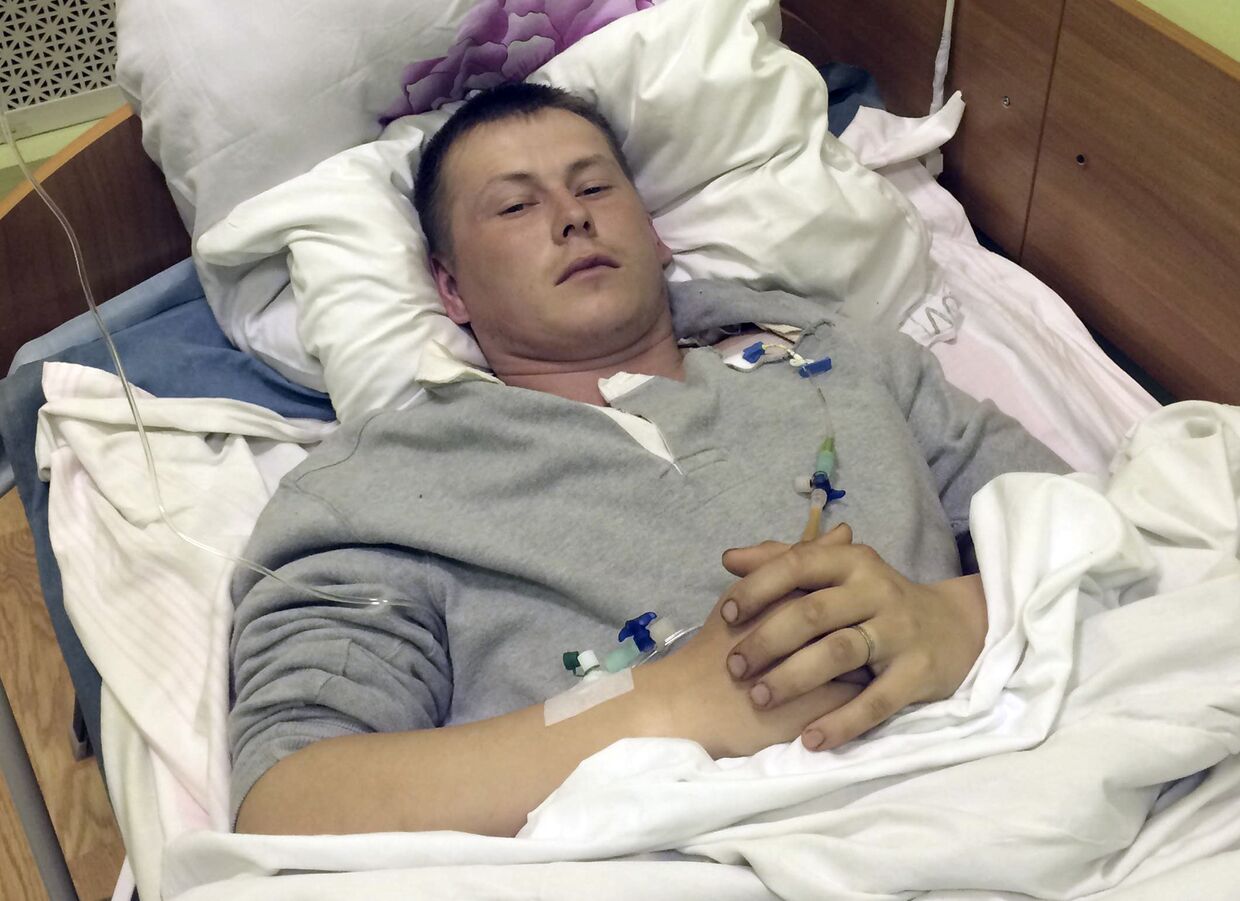 Cержант Александр Александров в больнице в Киеве