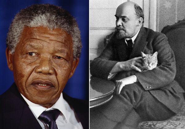 Нельсон Мандела и Владимир Ленин