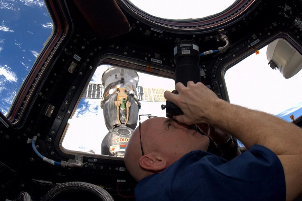 Астронавт Скотт Келли на борту МКС