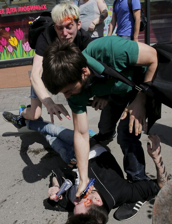 Драка, которой закончилась попытка провести в Москве гей-парад