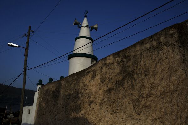 Минарет мечети в городе Харэр
