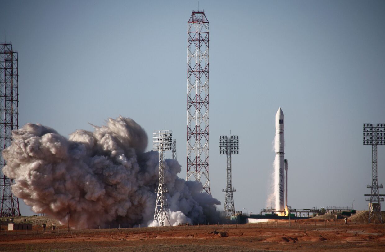Запуск ракеты-носителя Зенит-3 СЛ БФ с астрофизической обсерваторией Спектр-Р с космодрома Байконур