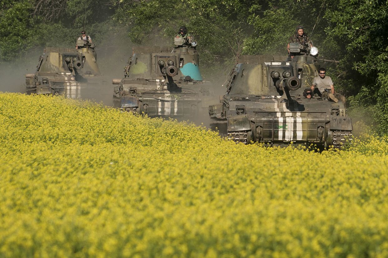 Украинские военные в окрестностях Донецка