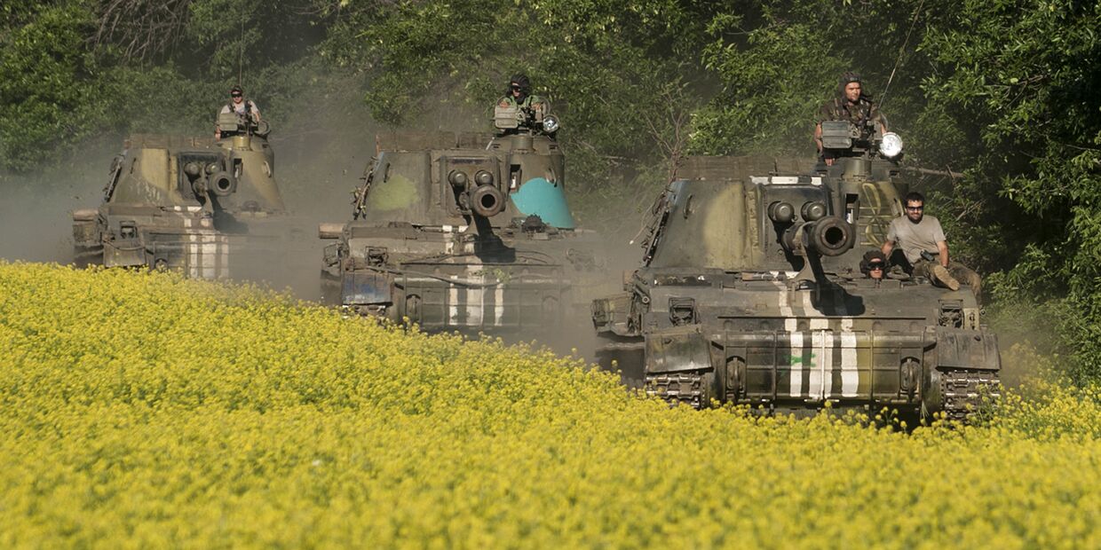 Украинские военные в окрестностях Донецка