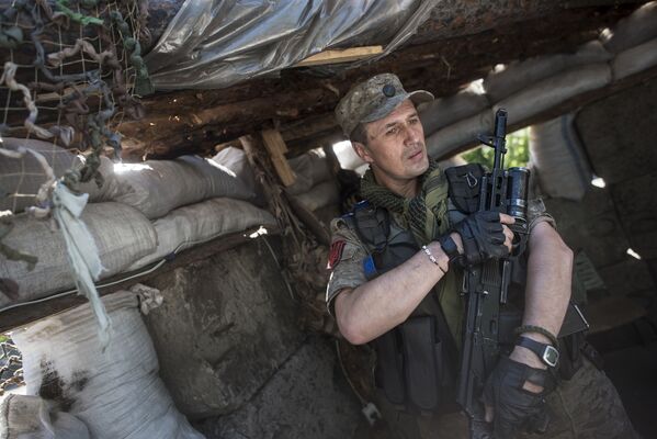 Украинский военный в селе Катериновка Луганской области