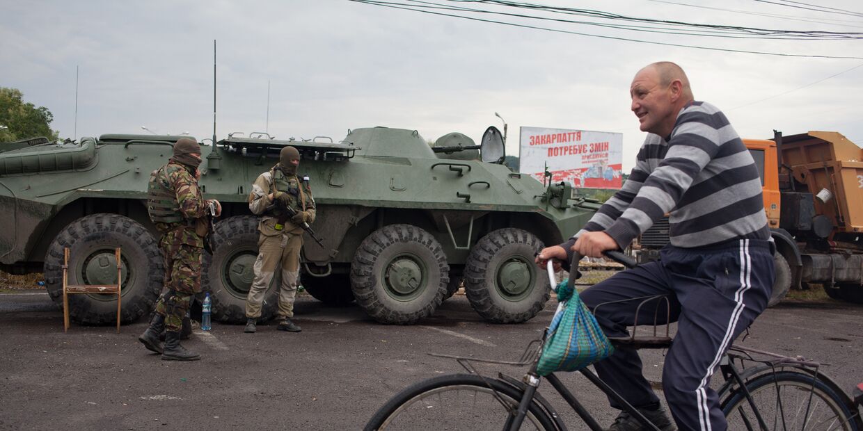 Украинские военные в Мукачево