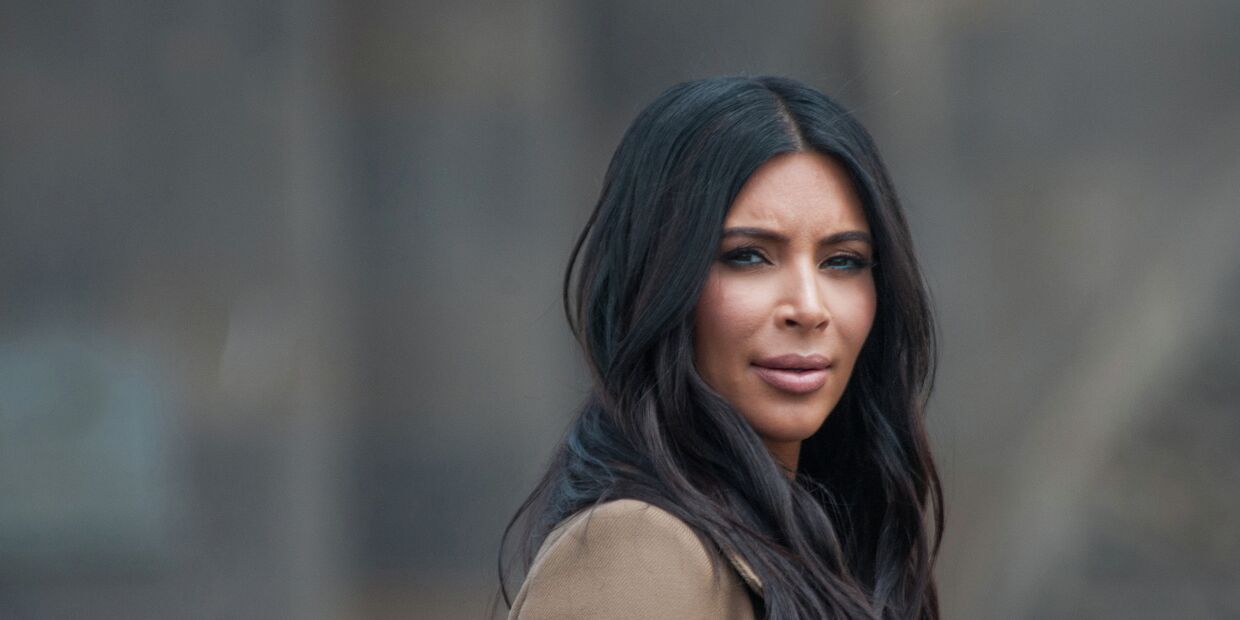 Американская модель, актриса Ким Кардашьян во время памятных мероприятий в Ереване