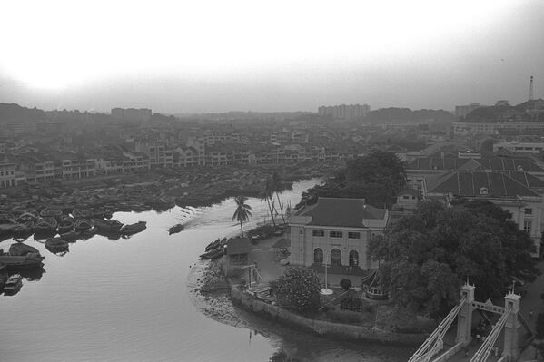 Набережная реки Сингапур в 1965 году