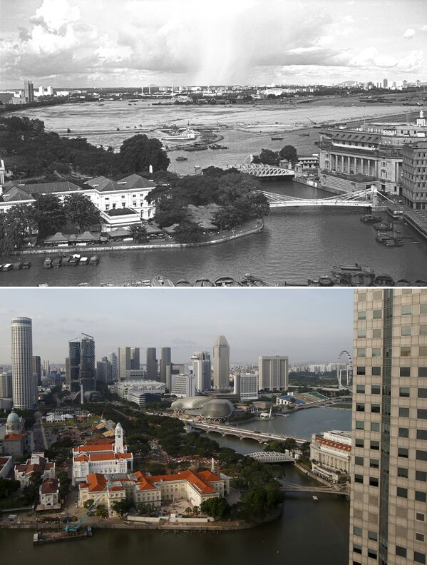 Сингапур в 1976 и 2015 годах