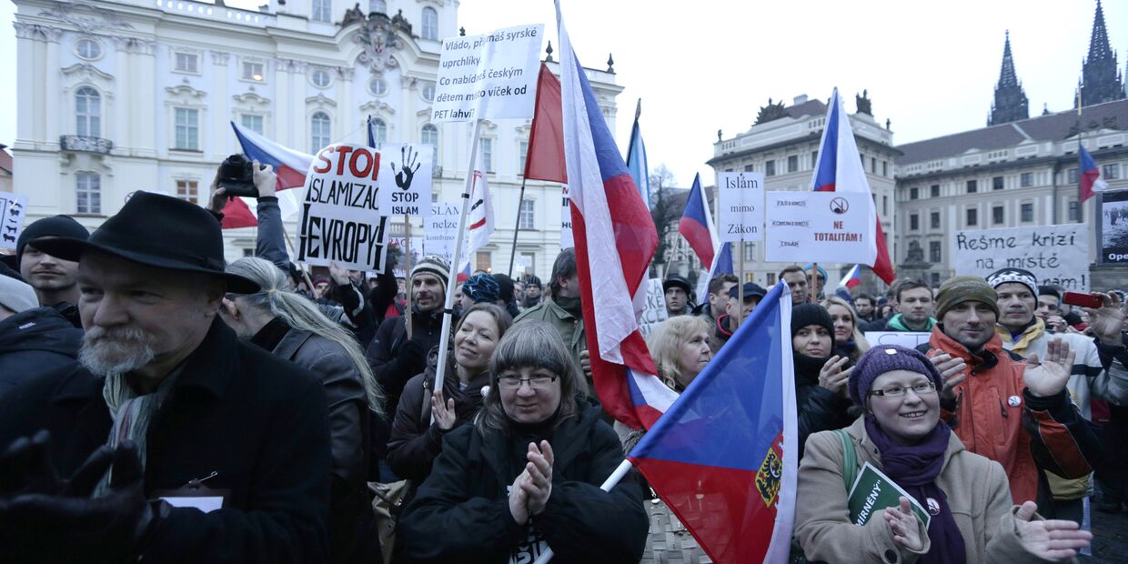 Протест против ислама в Праге